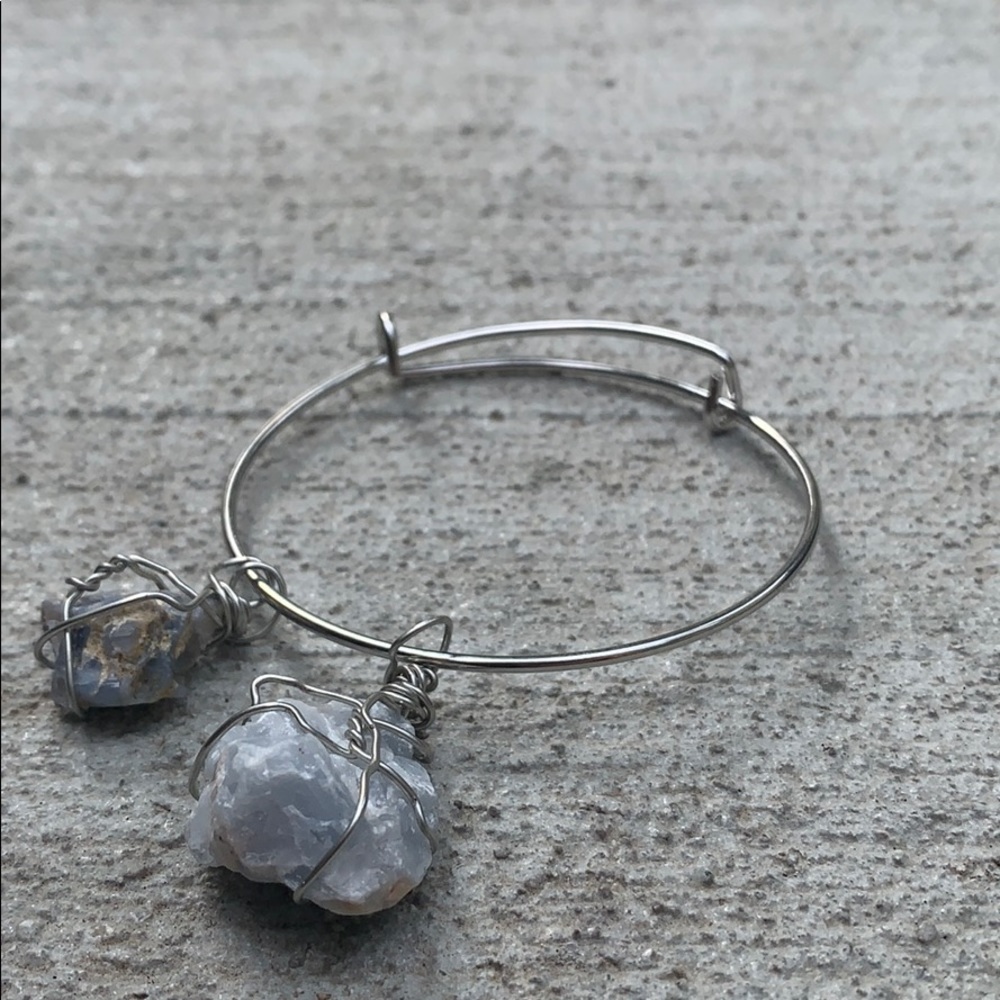 Handmade Wire Wrapped Gemstone Bracelet